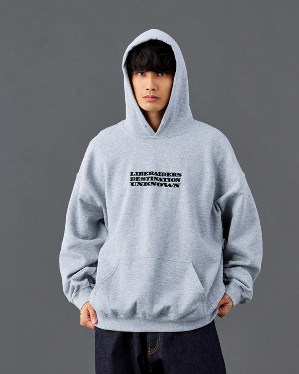 【Liberaiders】DOLLAR FONT EMBROIDERY HOODIE / GRAY