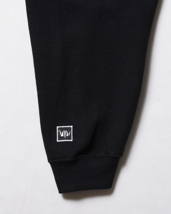 【Liberaiders】DOLLAR FONT EMBROIDERY HOODIE / BLACK