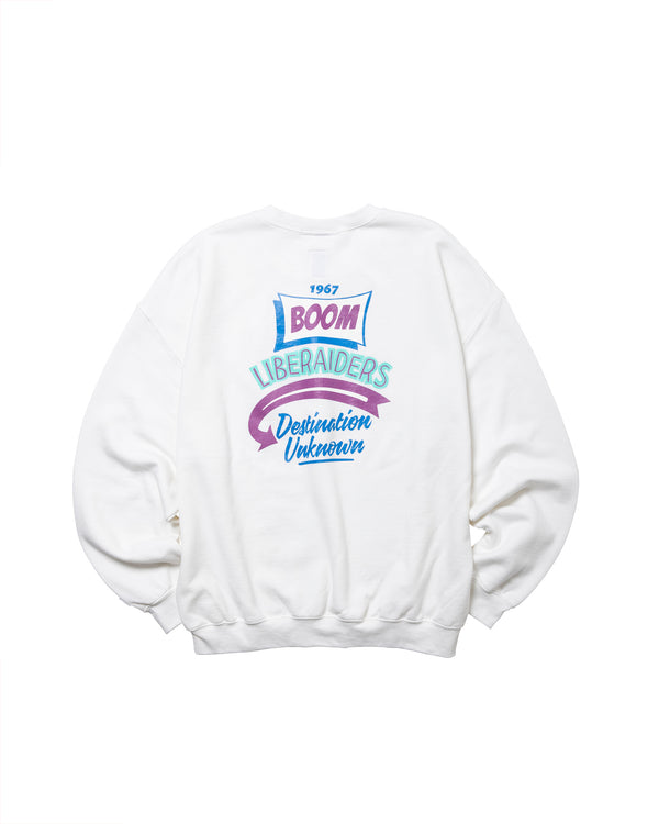 【 Liberaiders 】BOOM CREWNECK / White