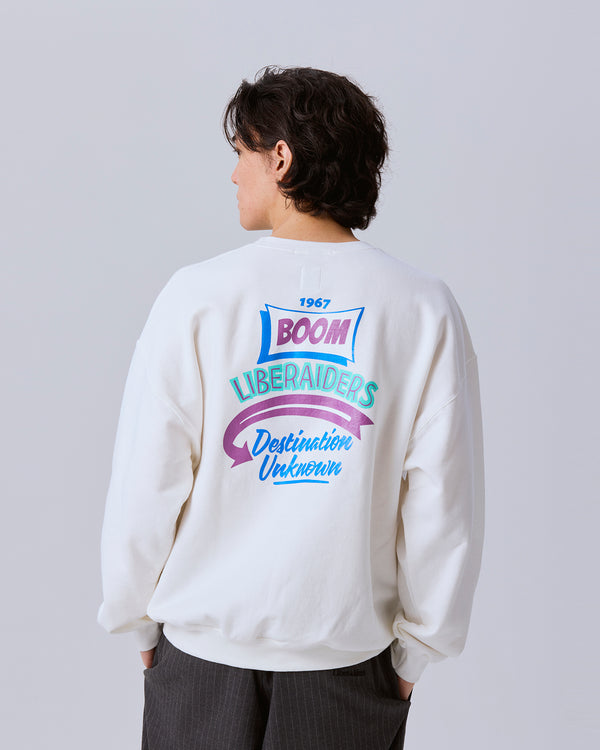 【 Liberaiders 】BOOM CREWNECK / White