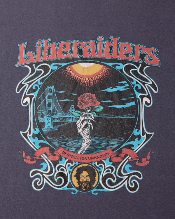 【 Liberaiders 】DEAD ROSE TEE / Navy