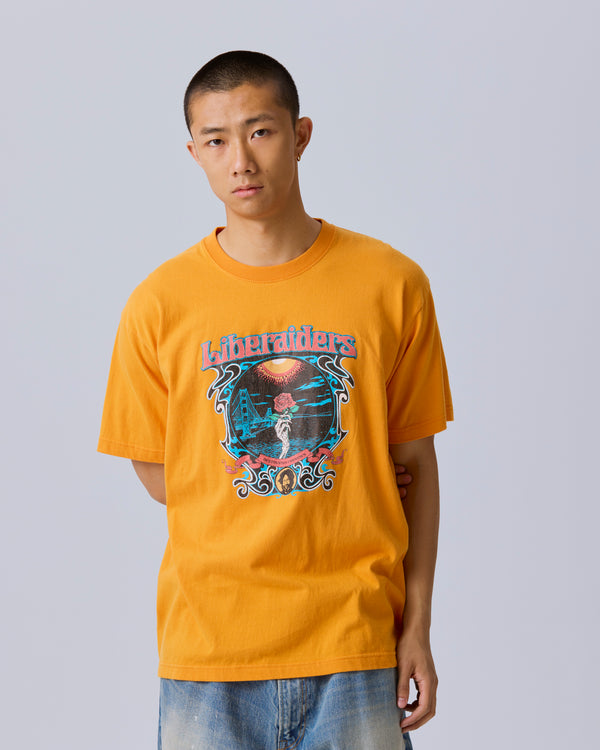 【 Liberaiders 】DEAD ROSE TEE / Orange