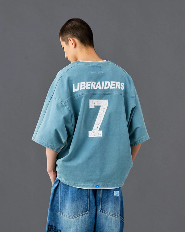 【 Liberaiders 】DENIM HOCKEY SHIRT / Blue