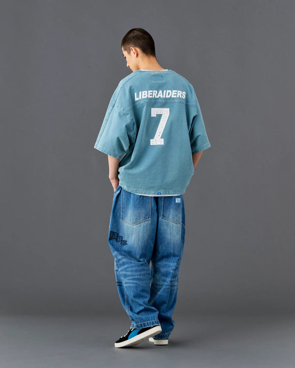 【 Liberaiders 】DENIM HOCKEY SHIRT / Blue