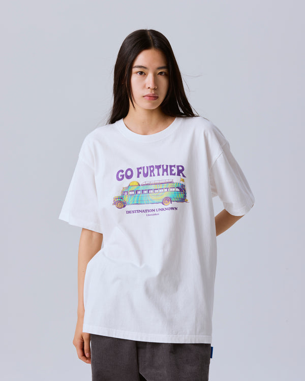 【 Liberaiders 】FURTHER BUS TEE / White