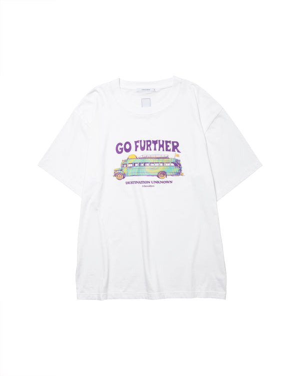 【 Liberaiders 】FURTHER BUS TEE / White