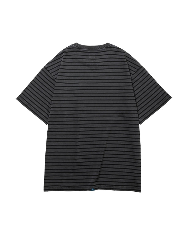【 Liberaiders 】PIGMENT DYED STRIPED S/S SHIRT / Black