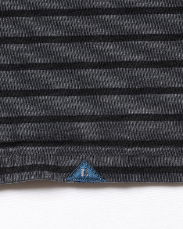 【 Liberaiders 】PIGMENT DYED STRIPED S/S SHIRT / Black
