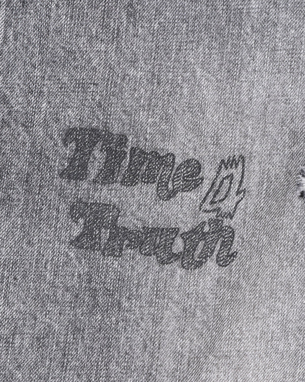 【Liberaiders】DAMAGED DENIM SARROUEL PANTS / BLACK