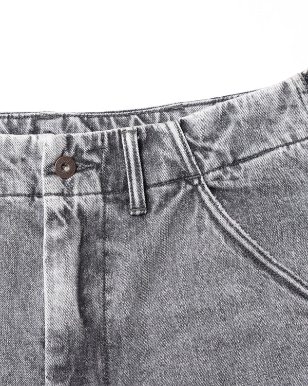 【Liberaiders】DAMAGED DENIM SARROUEL PANTS / BLACK