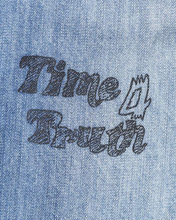 【Liberaiders】DAMAGED DENIM SARROUEL PANTS / BLUE