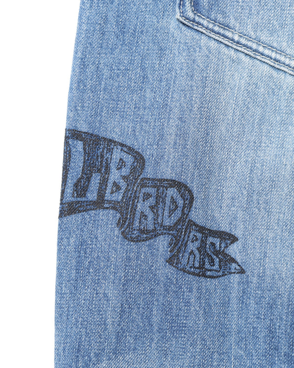 【Liberaiders】DAMAGED DENIM SARROUEL PANTS / BLUE