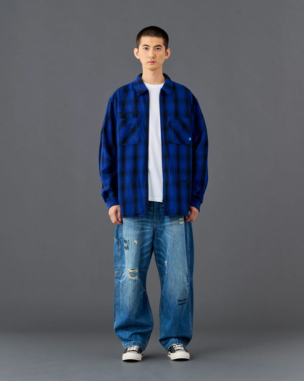 【Liberaiders】DAMAGED DENIM SARROUEL PANTS / BLUE