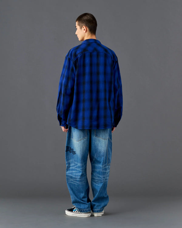 【Liberaiders】DAMAGED DENIM SARROUEL PANTS / BLUE