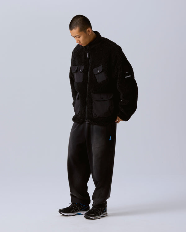 【 Liberaiders 】GARMENT DYED SWEATPANTS / Black