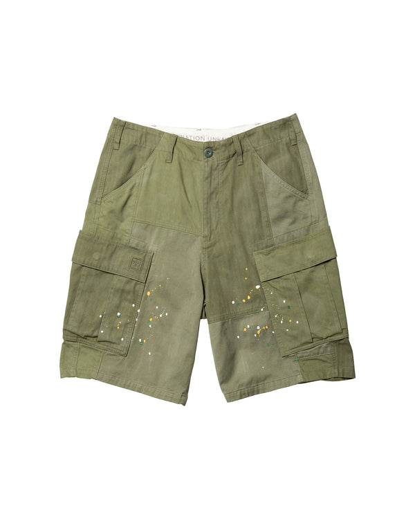 【 Liberaiders 】PATCHWORK BDU SHORTS / Olive