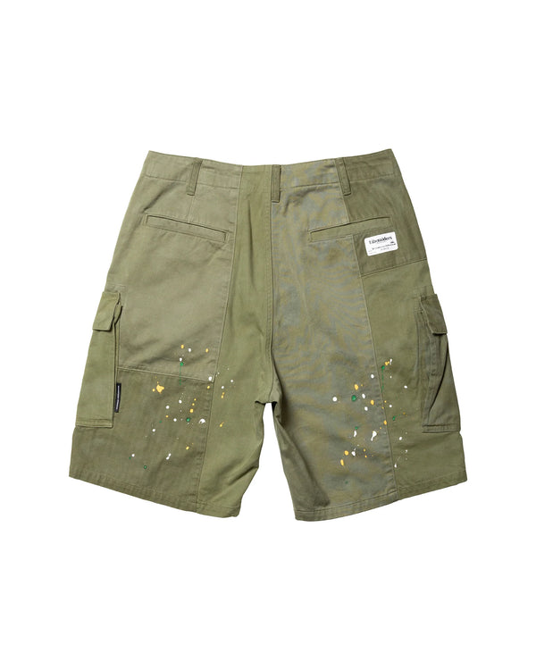 【 Liberaiders 】PATCHWORK BDU SHORTS / Olive