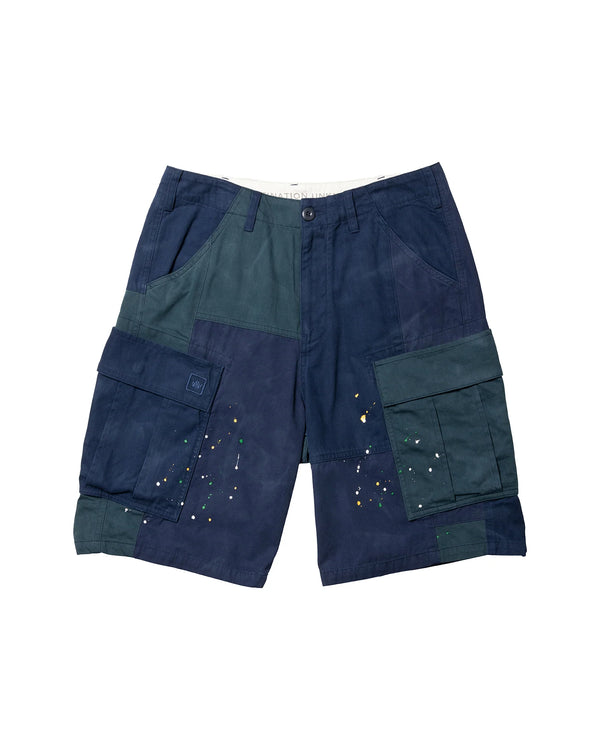 【 Liberaiders 】PATCHWORK BDU SHORTS / Navy