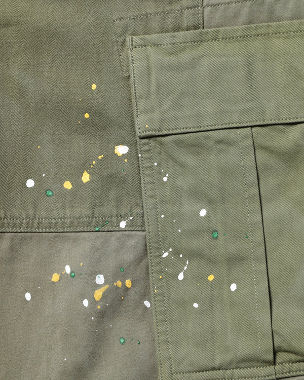 【 Liberaiders 】PATCHWORK BDU SHORTS / Olive