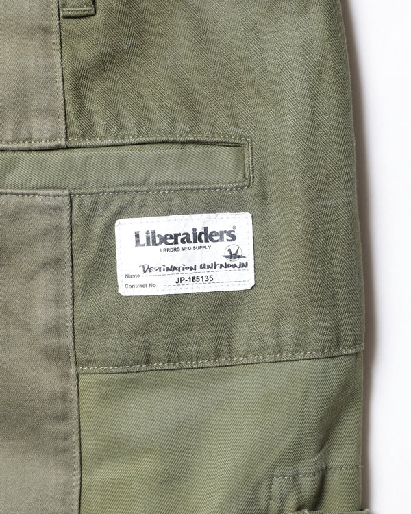 【 Liberaiders 】PATCHWORK BDU SHORTS / Olive