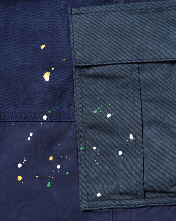 【 Liberaiders 】PATCHWORK BDU SHORTS / Navy