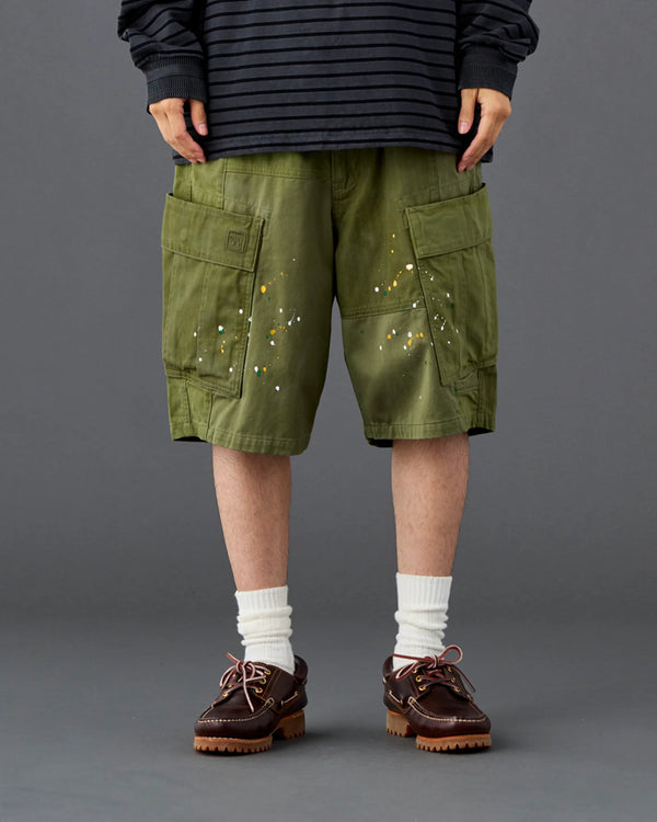 【 Liberaiders 】PATCHWORK BDU SHORTS / Olive