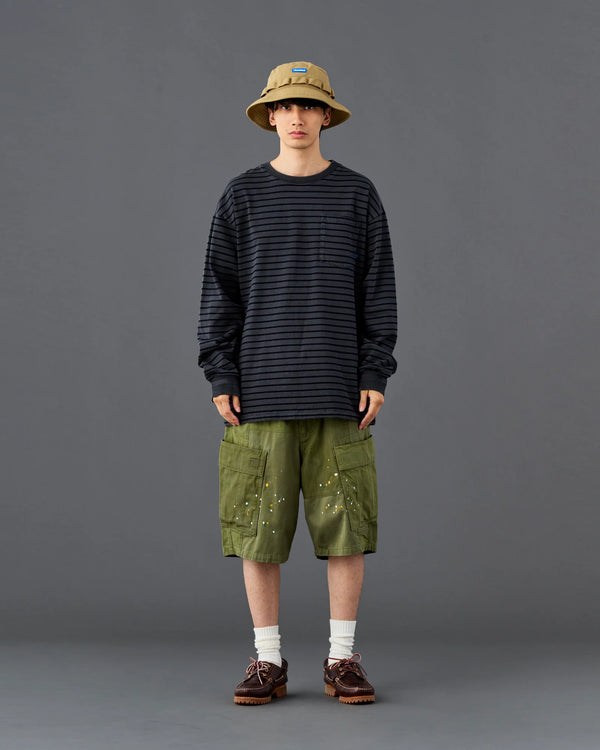 【 Liberaiders 】PATCHWORK BDU SHORTS / Olive