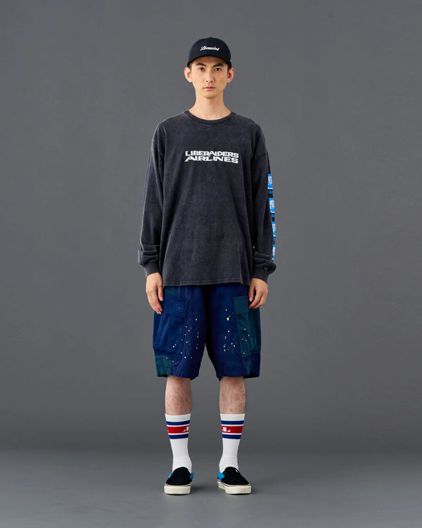 【 Liberaiders 】PATCHWORK BDU SHORTS / Navy