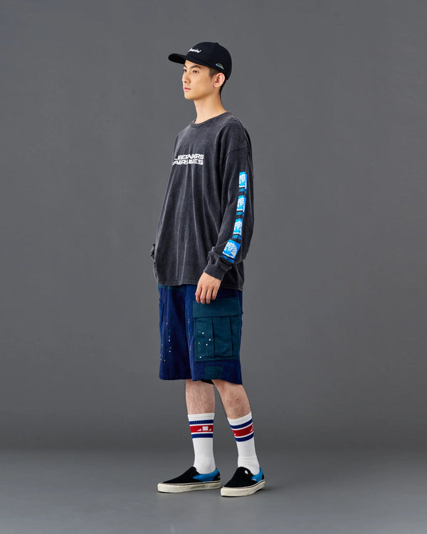 【 Liberaiders 】PATCHWORK BDU SHORTS / Navy