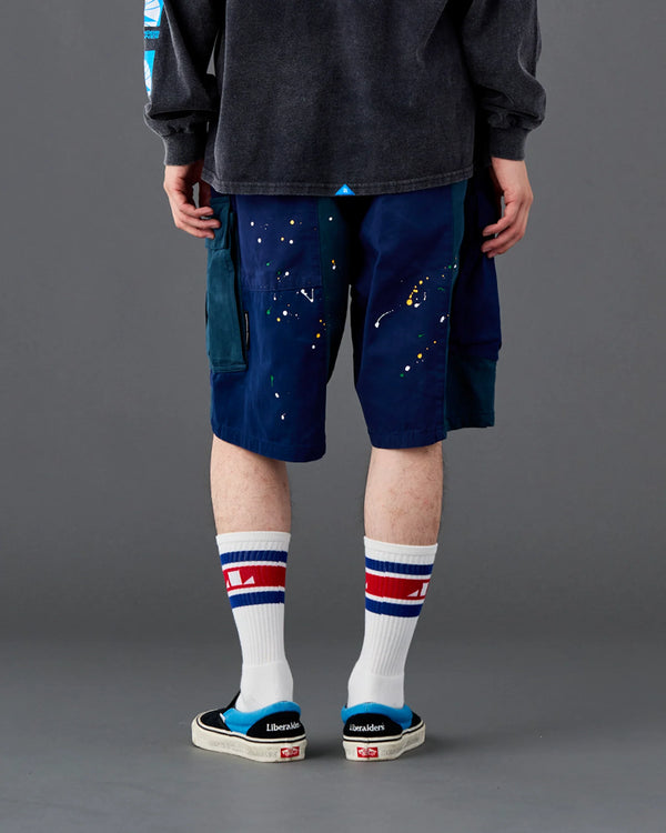 【 Liberaiders 】PATCHWORK BDU SHORTS / Navy
