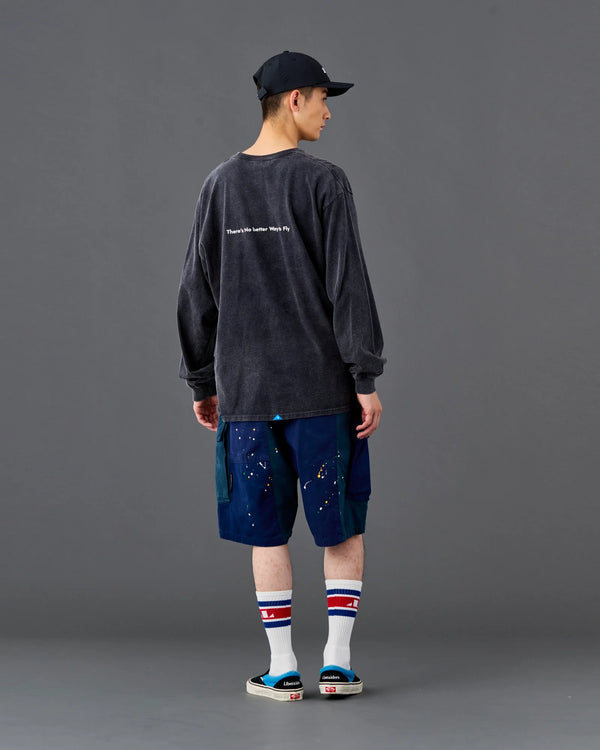【 Liberaiders 】PATCHWORK BDU SHORTS / Navy