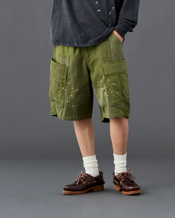 【 Liberaiders 】PATCHWORK BDU SHORTS / Olive