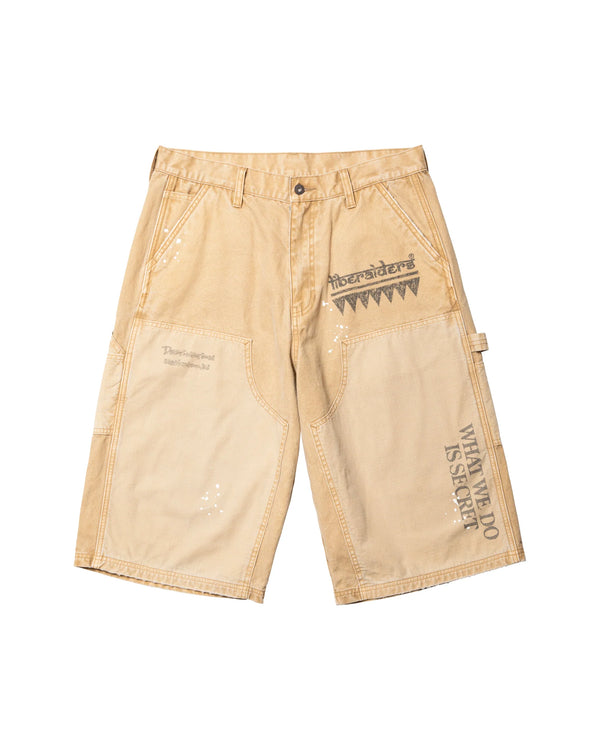 【 Liberaiders 】HANDWRITING CANVAS WORK SHORTS / Beige