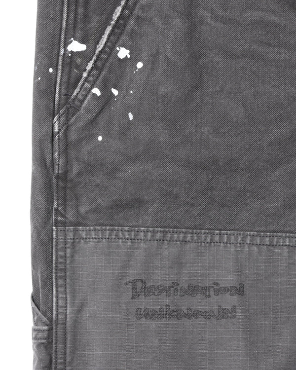 【 Liberaiders 】HANDWRITING CANVAS WORK SHORTS / Black