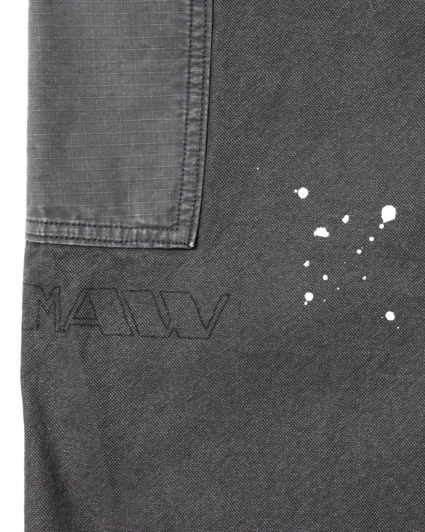【 Liberaiders 】HANDWRITING CANVAS WORK SHORTS / Black