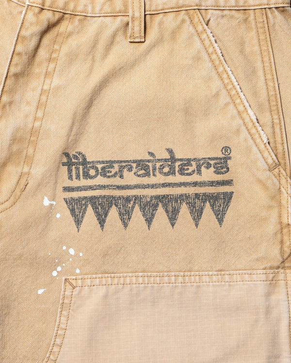 【 Liberaiders 】HANDWRITING CANVAS WORK SHORTS / Beige
