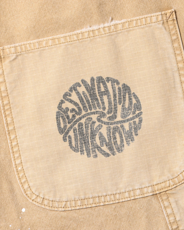 【 Liberaiders 】HANDWRITING CANVAS WORK SHORTS / Beige
