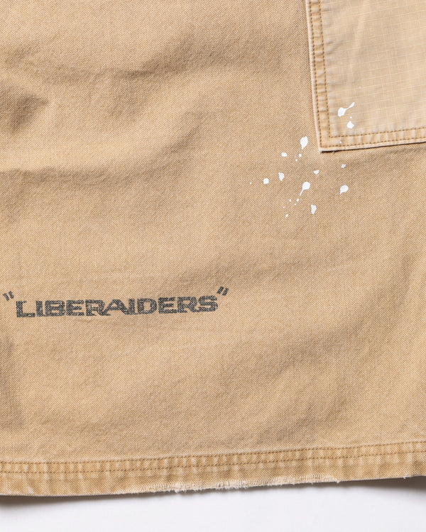 【 Liberaiders 】HANDWRITING CANVAS WORK SHORTS / Beige