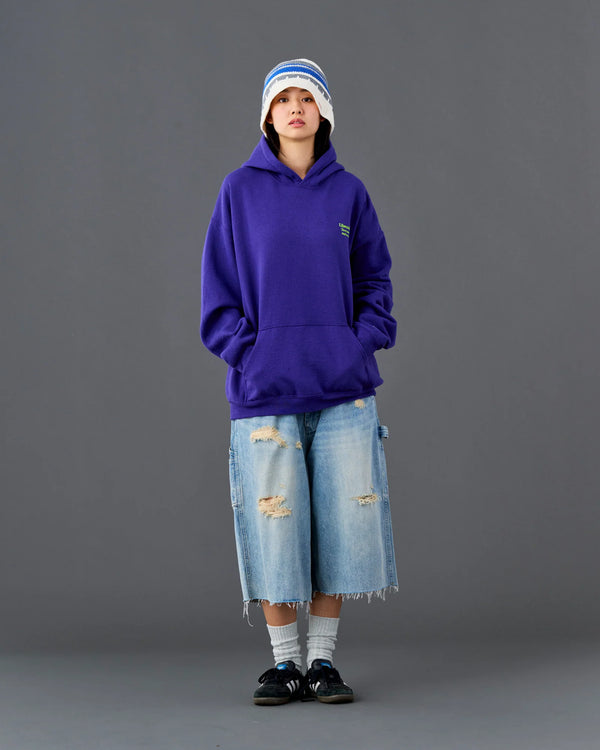 【 Liberaiders 】DAMAGED DENIM BUGGY SHORTS / Blue