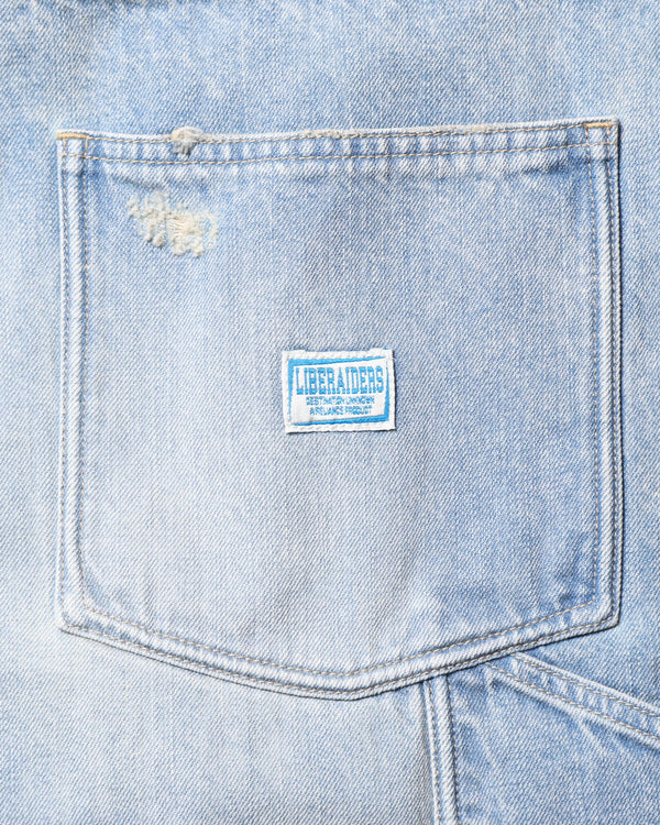 【 Liberaiders 】DAMAGED DENIM BUGGY SHORTS / Blue