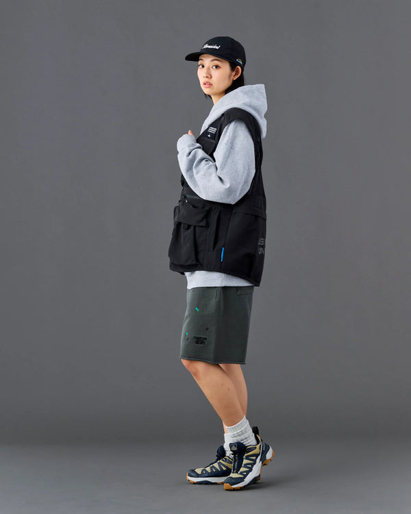 【 Liberaiders 】PIGMENT DYED SWEAT SHORTS / Black