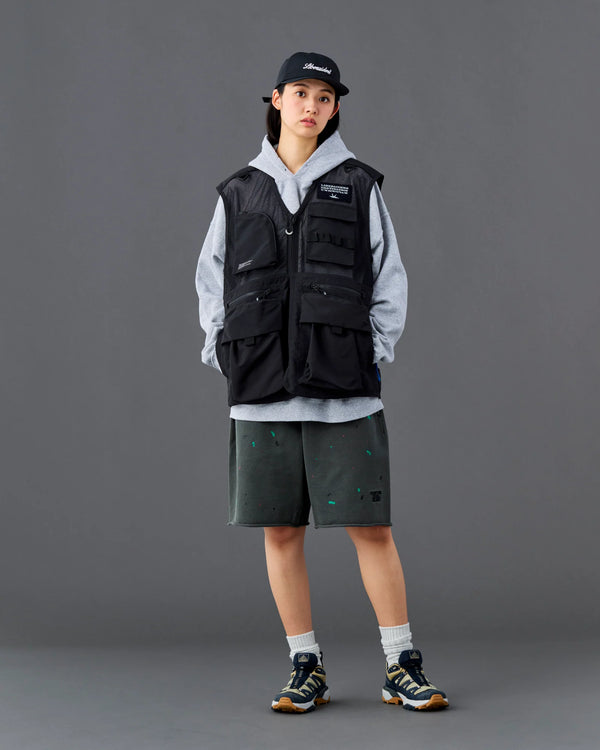【 Liberaiders 】PIGMENT DYED SWEAT SHORTS / Black