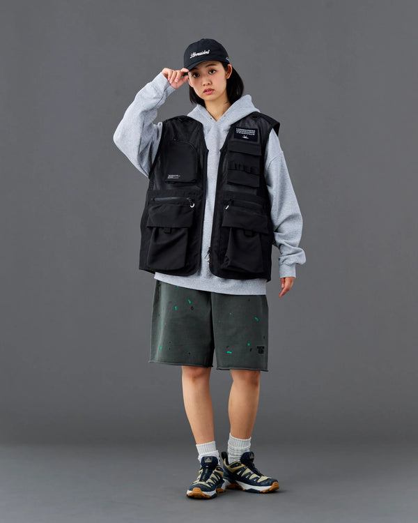 【 Liberaiders 】PIGMENT DYED SWEAT SHORTS / Black