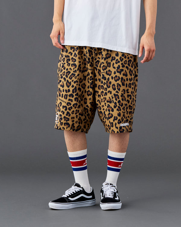 【 Liberaiders 】NYLON HALF SHORTS / Leopard