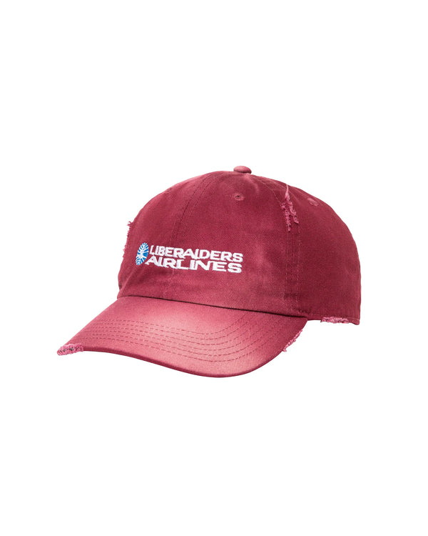 【 Liberaiders 】FADED AIRLINE CAP / Burgundy