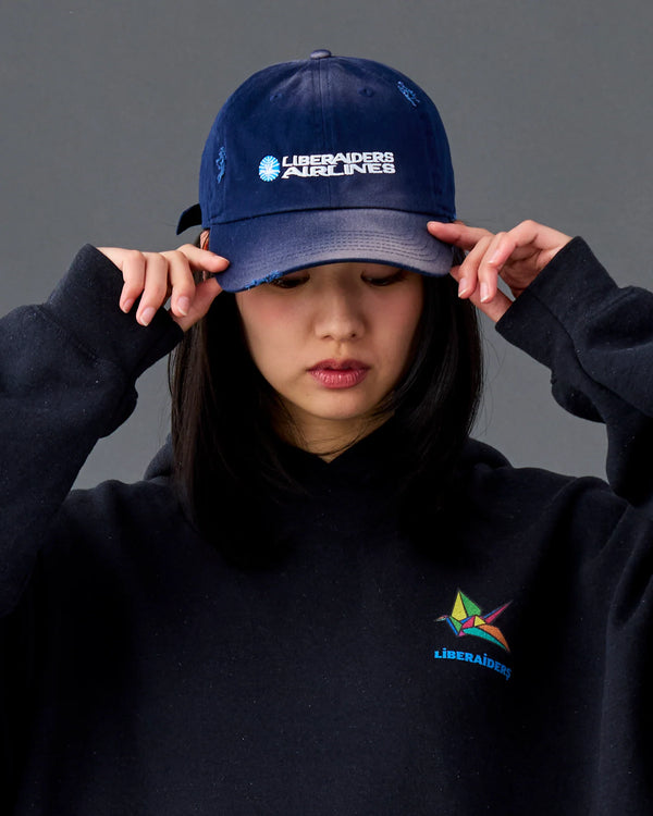 【 Liberaiders 】FADED AIRLINE CAP / Navy