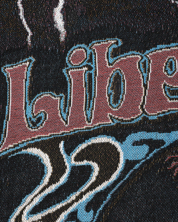 【 Liberaiders 】DEAD ROSE THROW BLANKET / Black