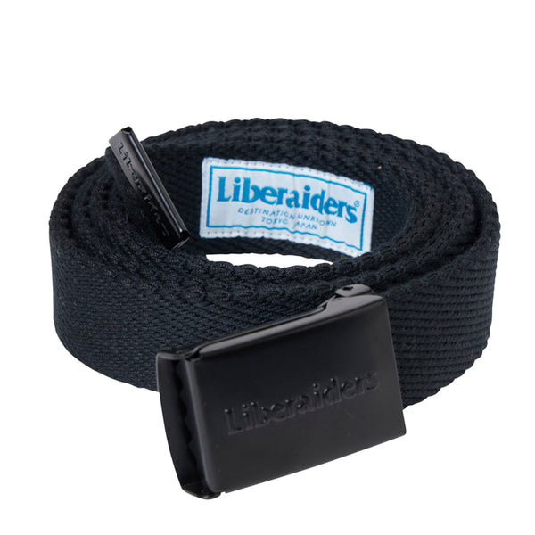 【Liberaiders 】EMBOSS LOGO BELT / BLACK