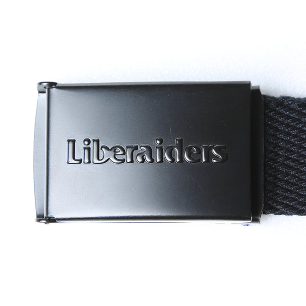 【Liberaiders 】EMBOSS LOGO BELT / BLACK