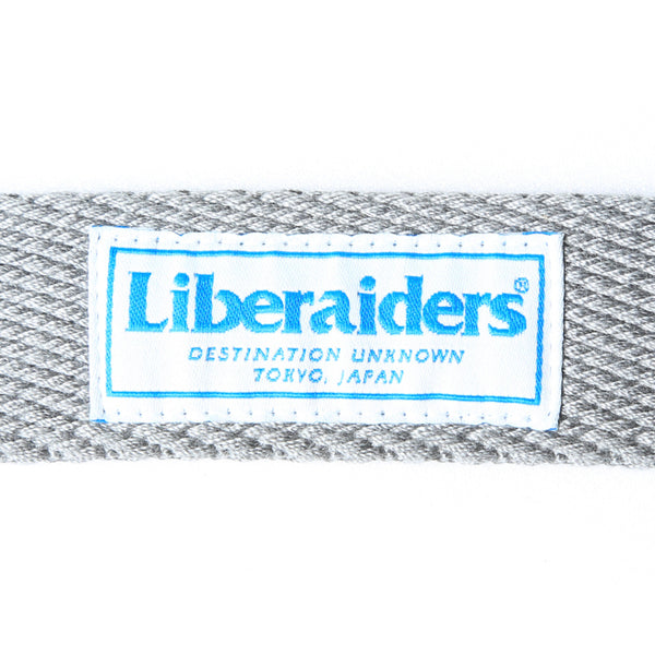 【Liberaiders 】EMBOSS LOGO BELT / GRAY